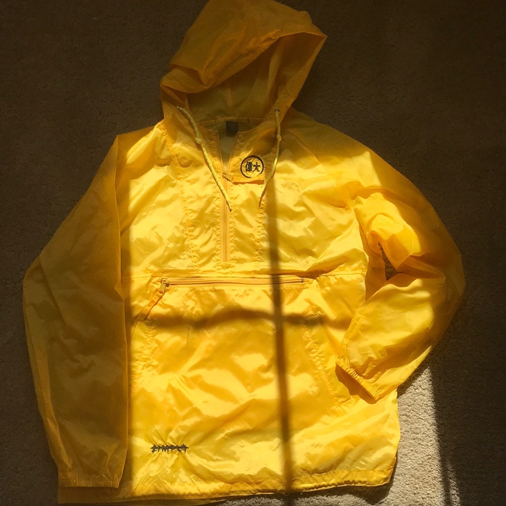 yellow windbreaker